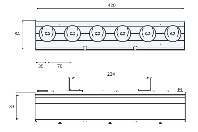 Specim HI400S Halogen Illumination Unit Dimensions