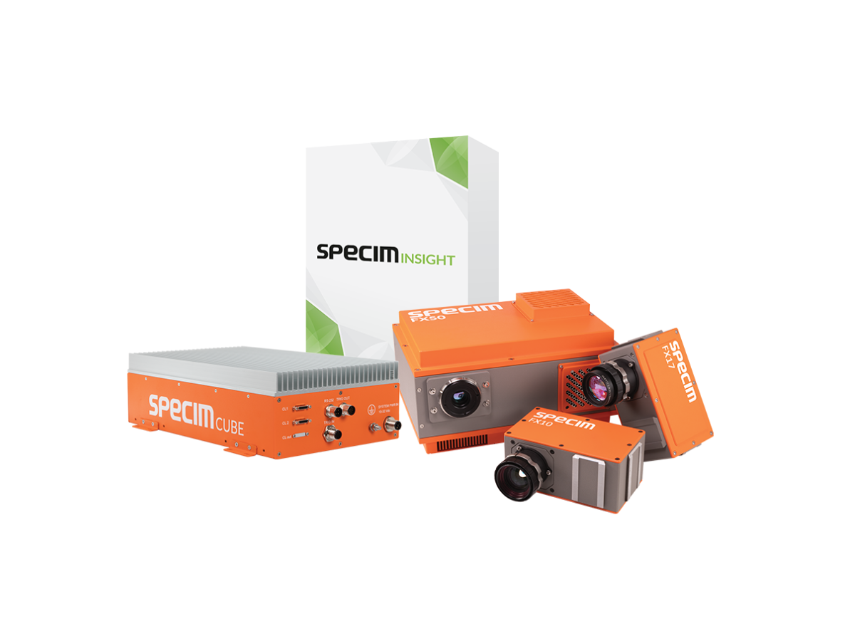 SpecimONE imaging platform including SpecimINSIGHT, SpecimCUBE, and Specim FX cameras