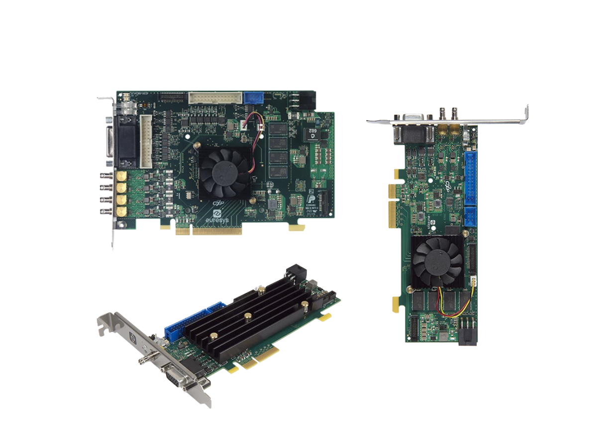 Euresys CoaXPress CXP-12 frame grabbers at different angles