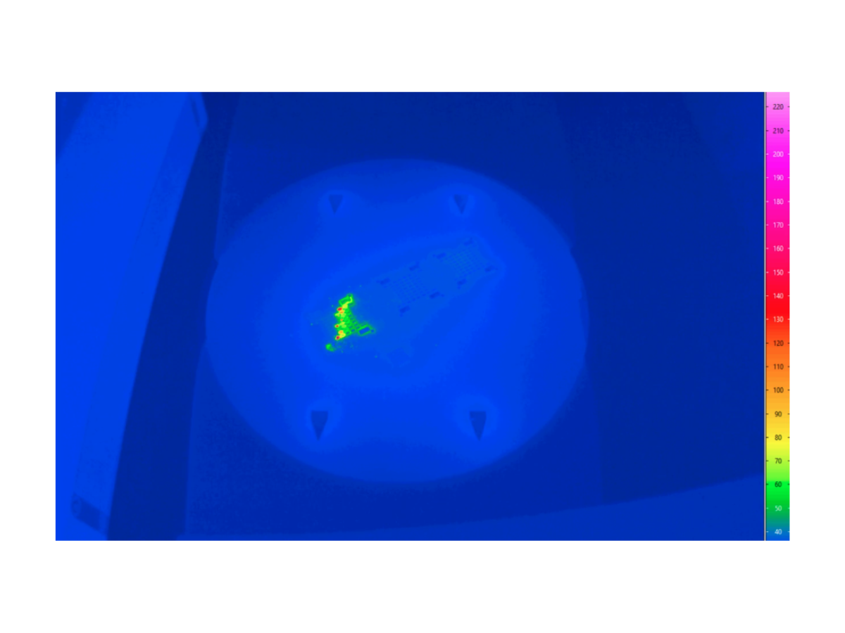 Thermal camera capture of additive manufacturing