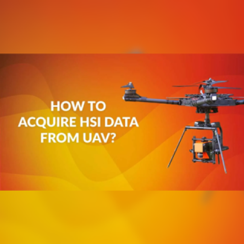 Image Specim AFX camera mounted on drone