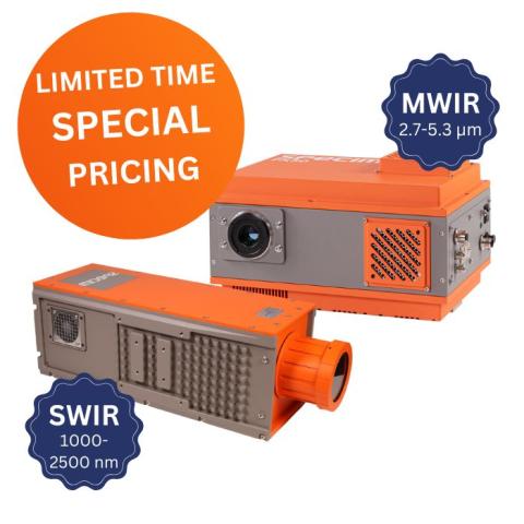 Specim FX50 MWIR hyperspectral camera and SWIR hyperspectral camera